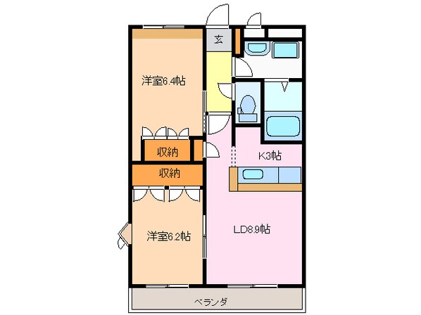 アバンサールの物件間取画像